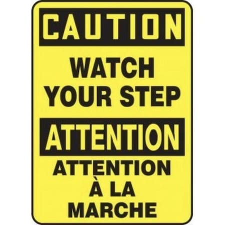 Accuform BILINGUAL SAFETY SIGN  FRENCH 20 in  FBMSTF632XT FBMSTF632XT